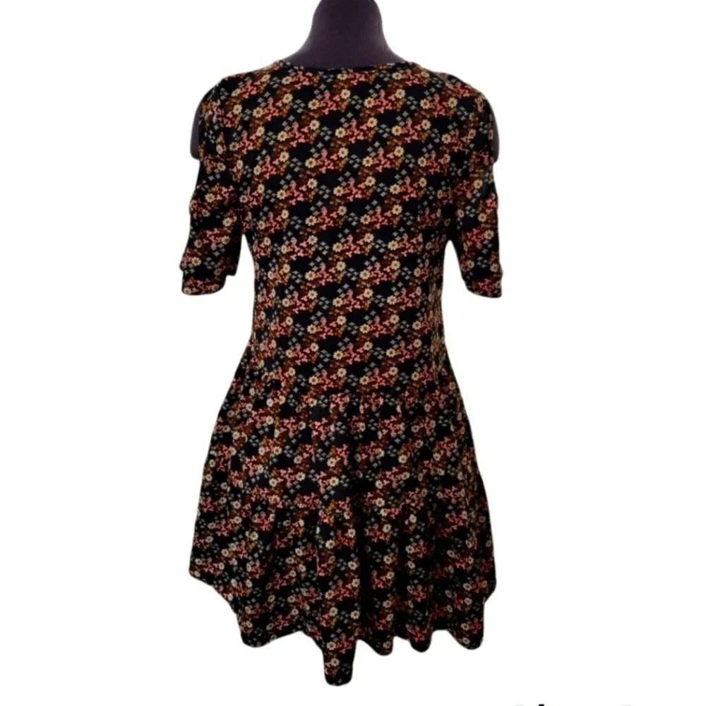 EC BOHO COLD SHOULDER BAND OF GYPSIES MINI DRESS SZ. S - Picture 2 of 3